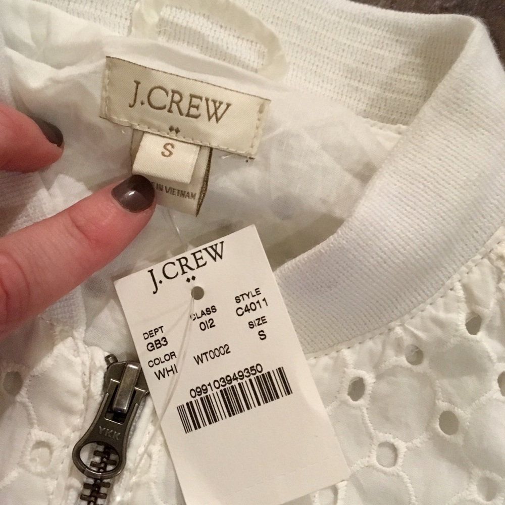 NWT- J.Crew lightweight eyelet jacket - Picture 3 of 4